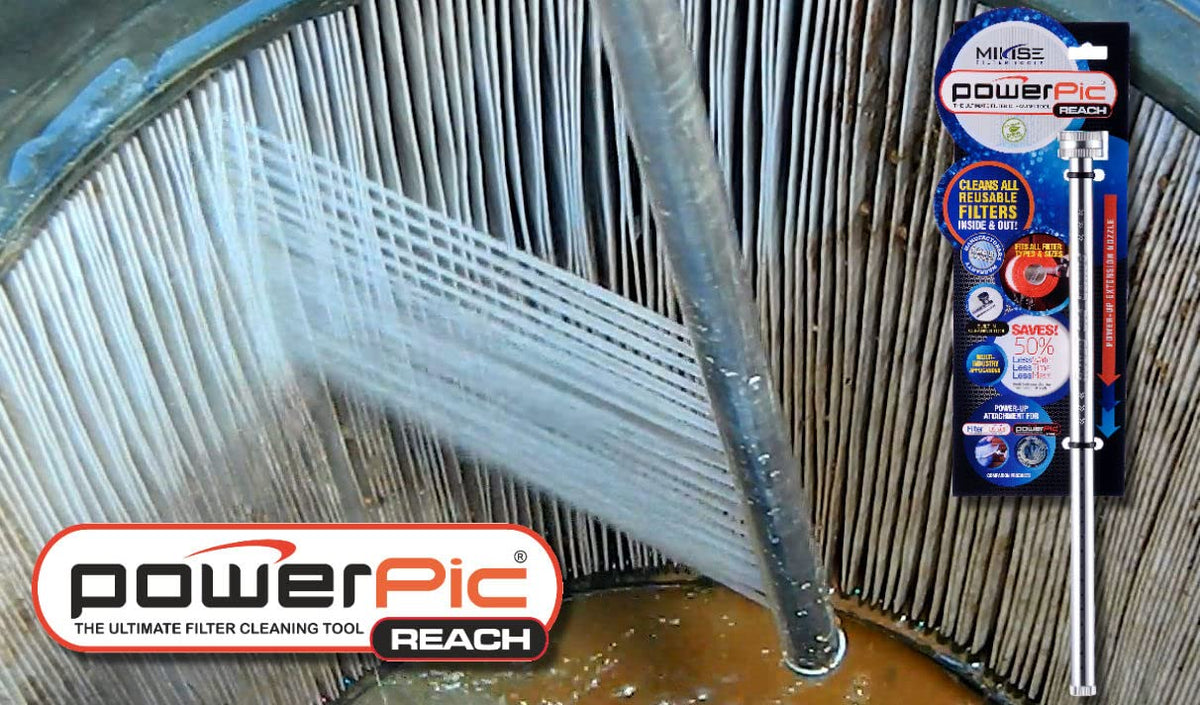 Power Pic REACH hose connector attaches quickly to standard hoses for efficient cleaning