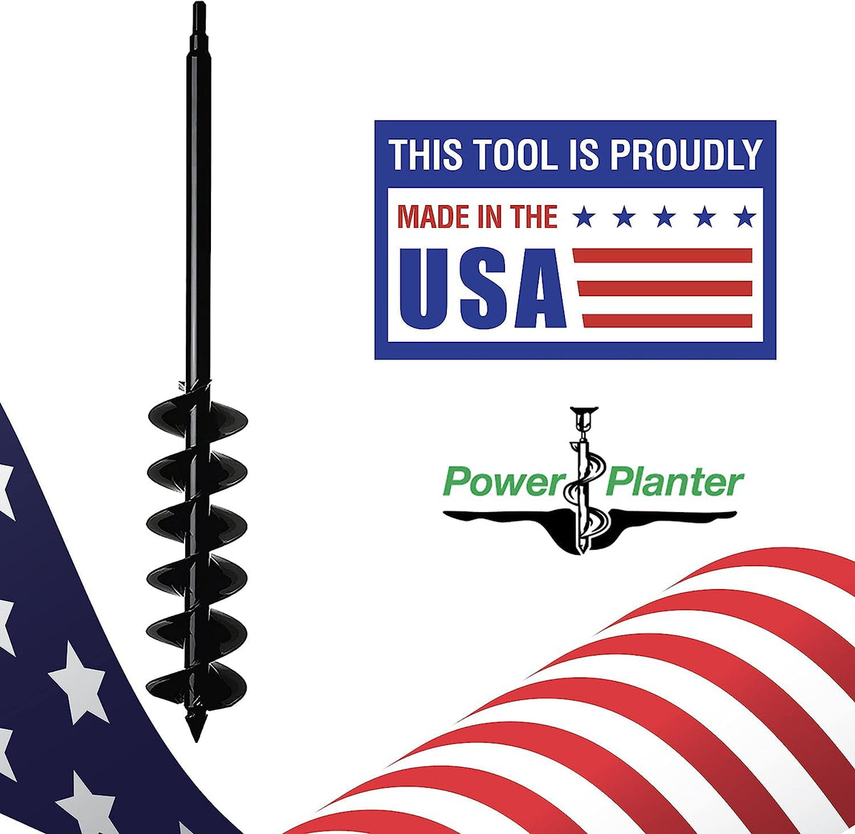 Power Planter auger extension ready to use with a cordless drill