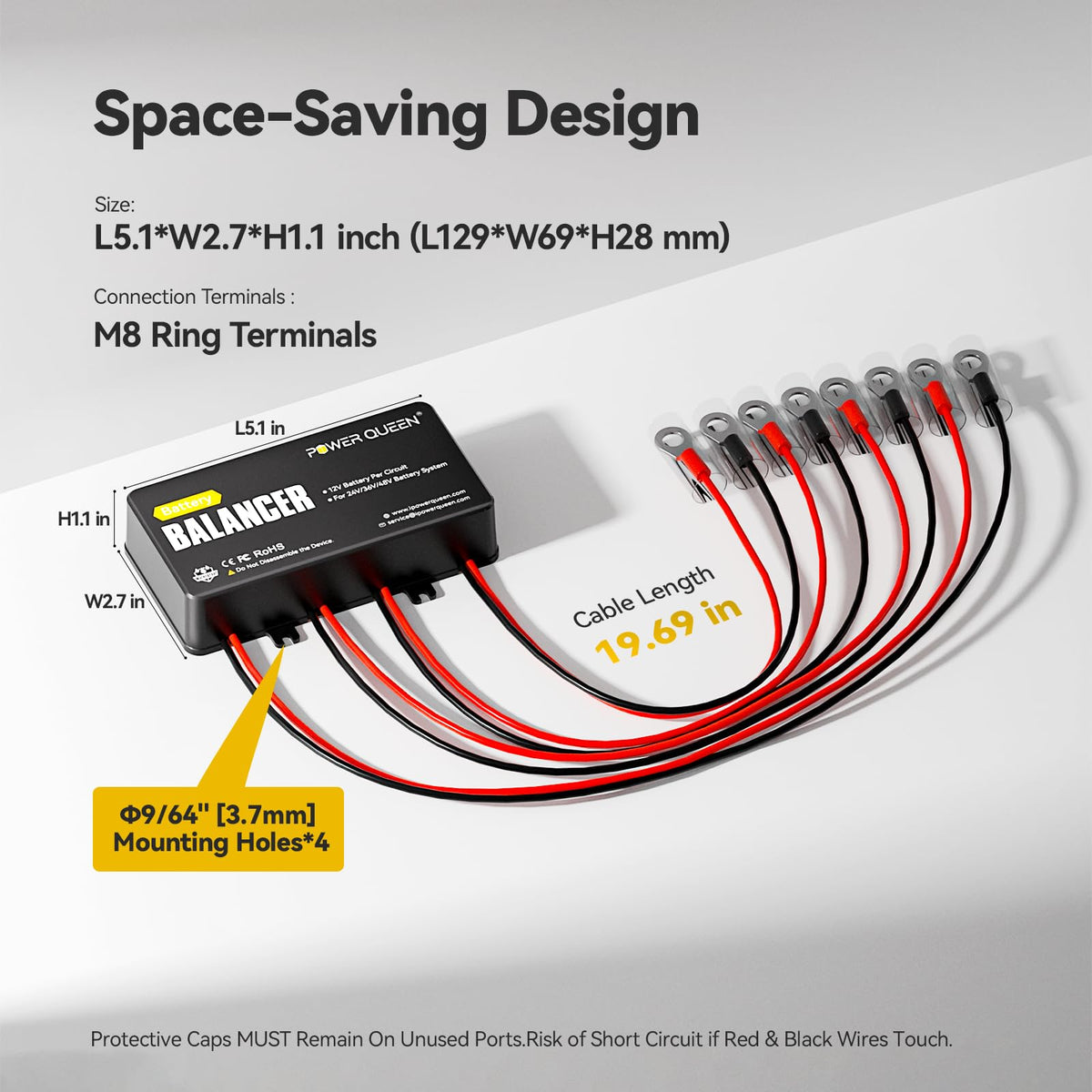 Power Queen setup guide image with series-parallel reminder note.