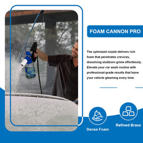 Power Town Foam Cannon Pro compatible with up to 3,600 PSI washers for versatile use.