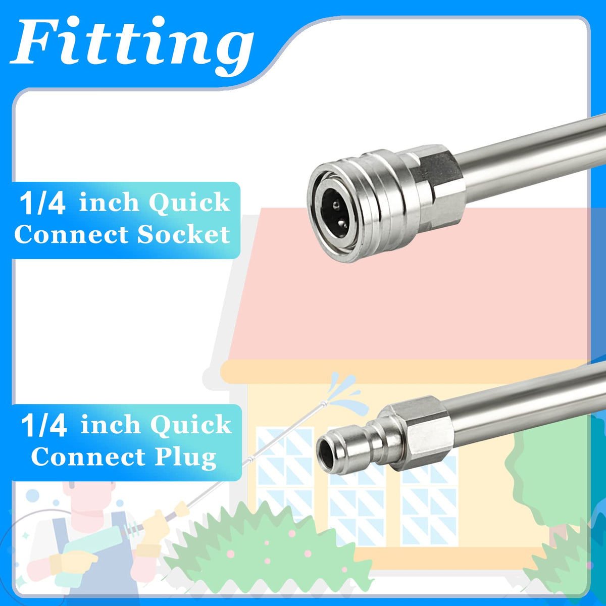 Power Town universal 1 4 inch quick connect for fast setup