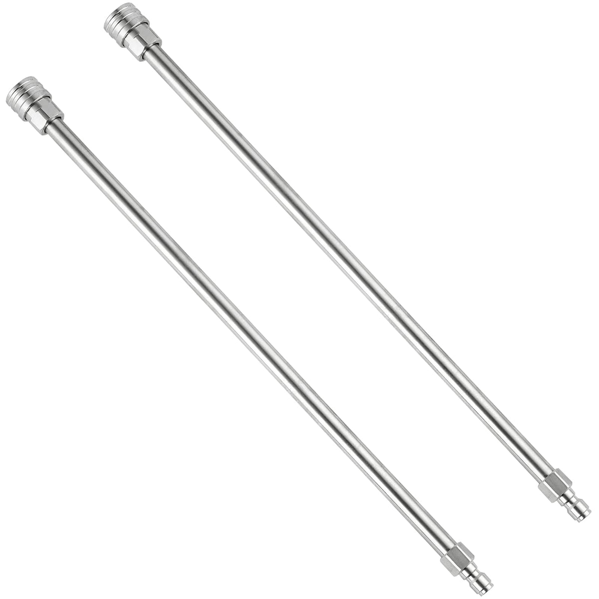 Power Town 17-inch extension wand in stainless steel for higher reach