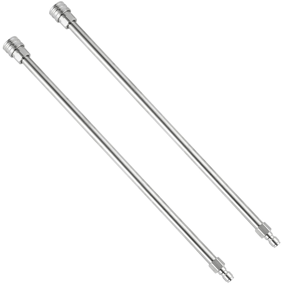 Power Town 17-inch extension wand in stainless steel for higher reach