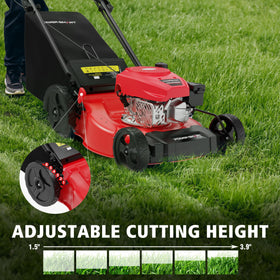 PowerSmart 170cc OHV engine close-up emphasizing reliable start and power.