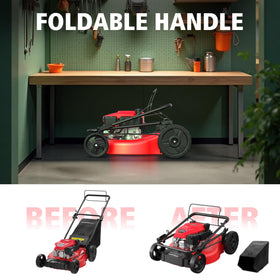 PowerSmart 6-position height adjustment lever for versatile cutting.
