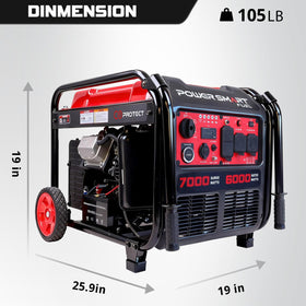 PowerSmart generator in use powering fridge and lights during outage