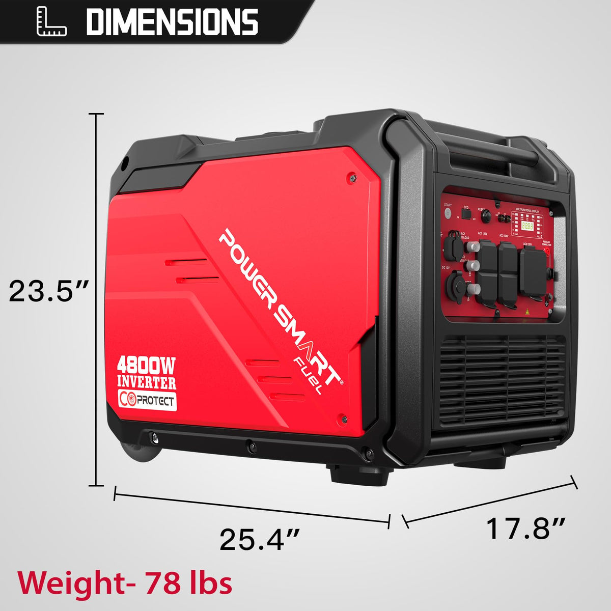 PowerSmart PS5046CE electric start one-touch image for easy cold-weather startup.