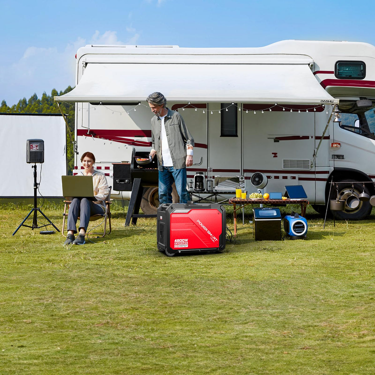 PowerSmart quiet operation highlighting low noise and fuel efficiency during use.