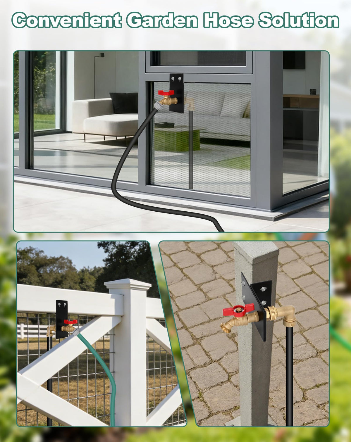 Powhorse weatherproof brass spigot, built for long outdoor service.