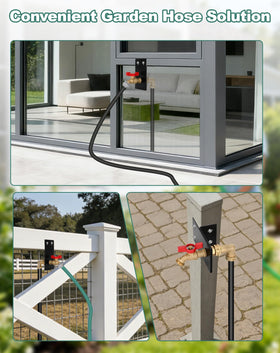 Powhorse weatherproof brass spigot, built for long outdoor service.