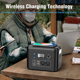 Powkey R350 USB-A and USB-C ports charge phones anywhere.