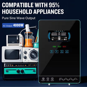 POWLAND 4000W inverter providing clean, safe pure sine wave power for electronics.