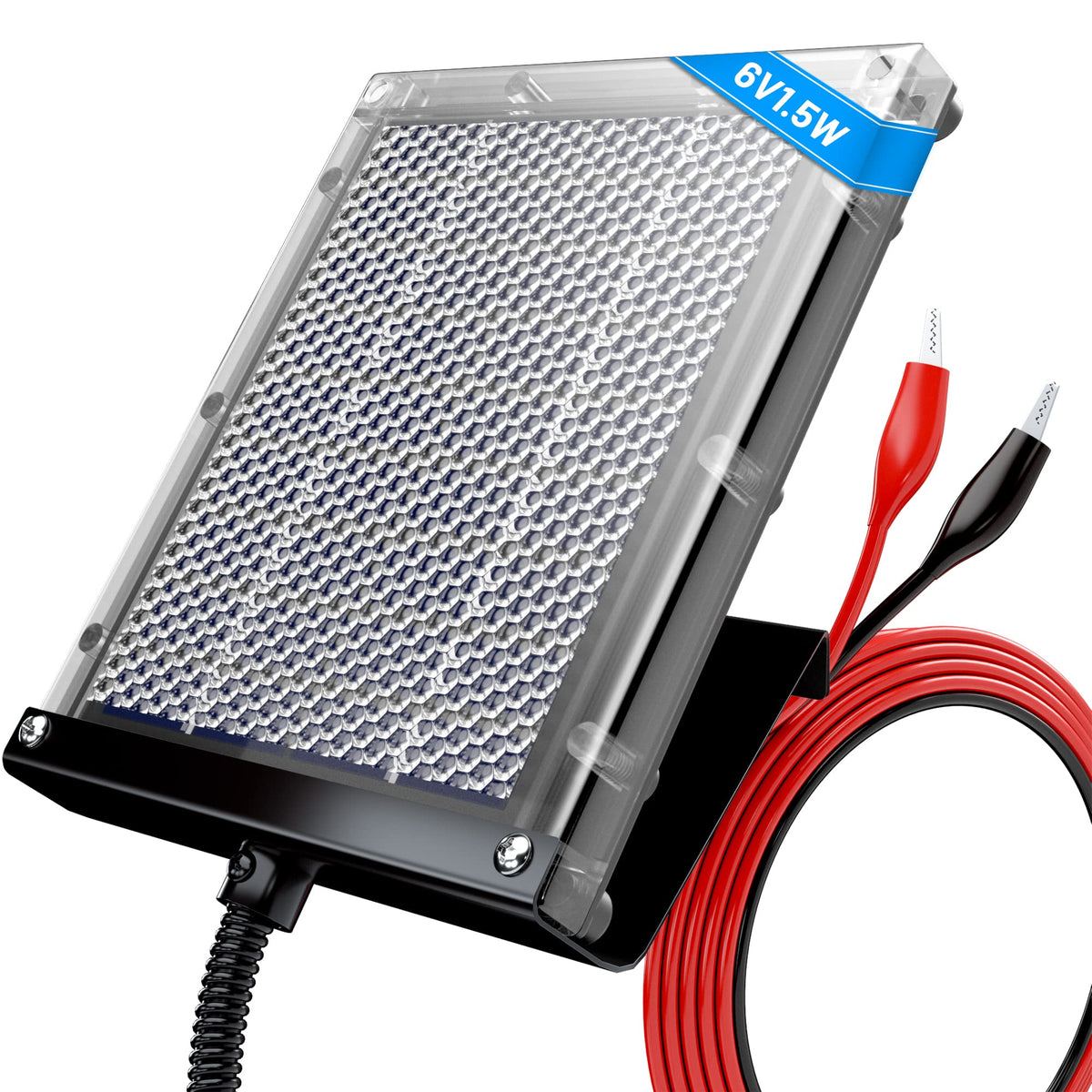 POWOXI 6V solar panel for outdoor charging with quick 1.5W output.