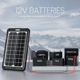 POWOXI alligator clips on battery enable direct charging without adapters.