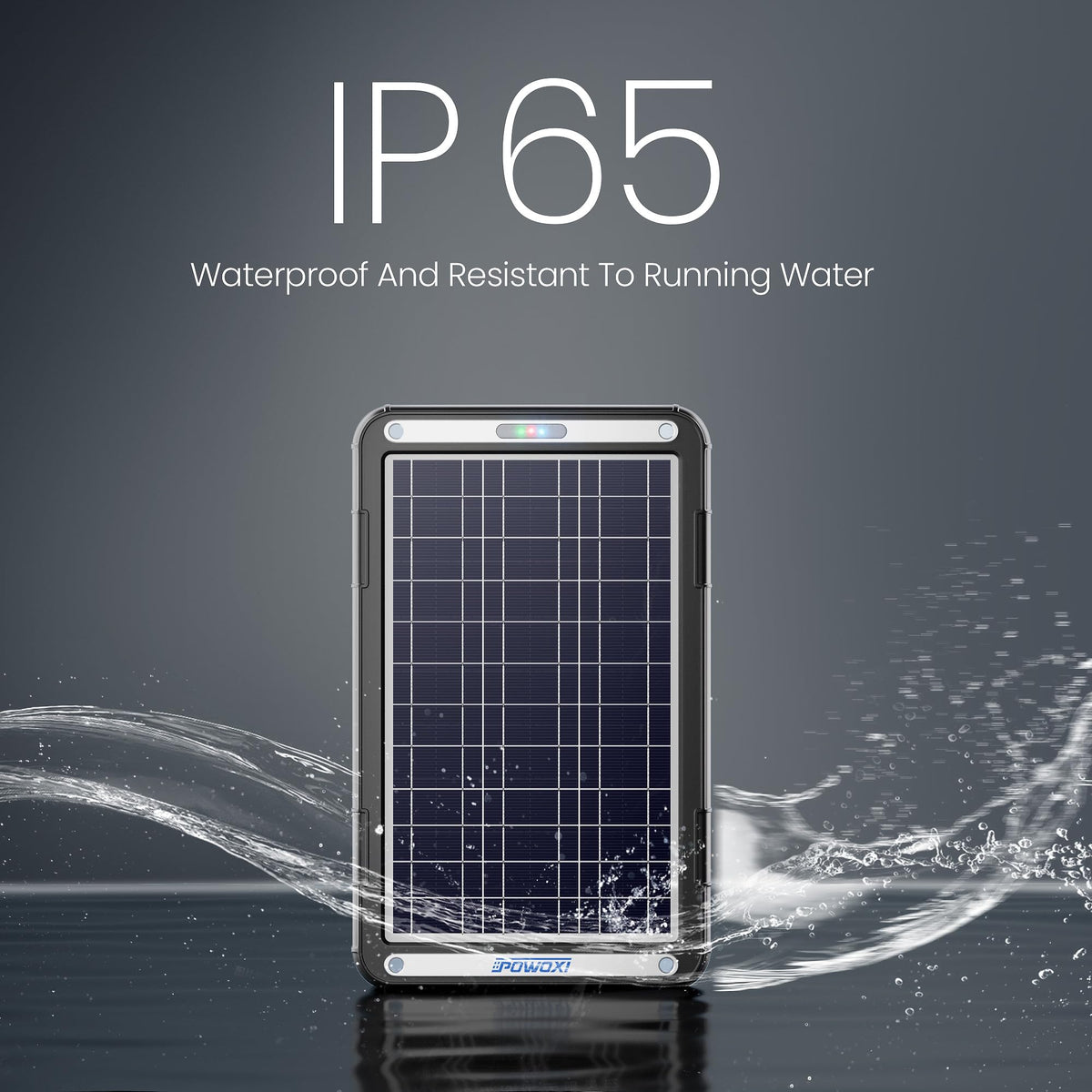 PowOXI battery protection LEDs indicate charge progress