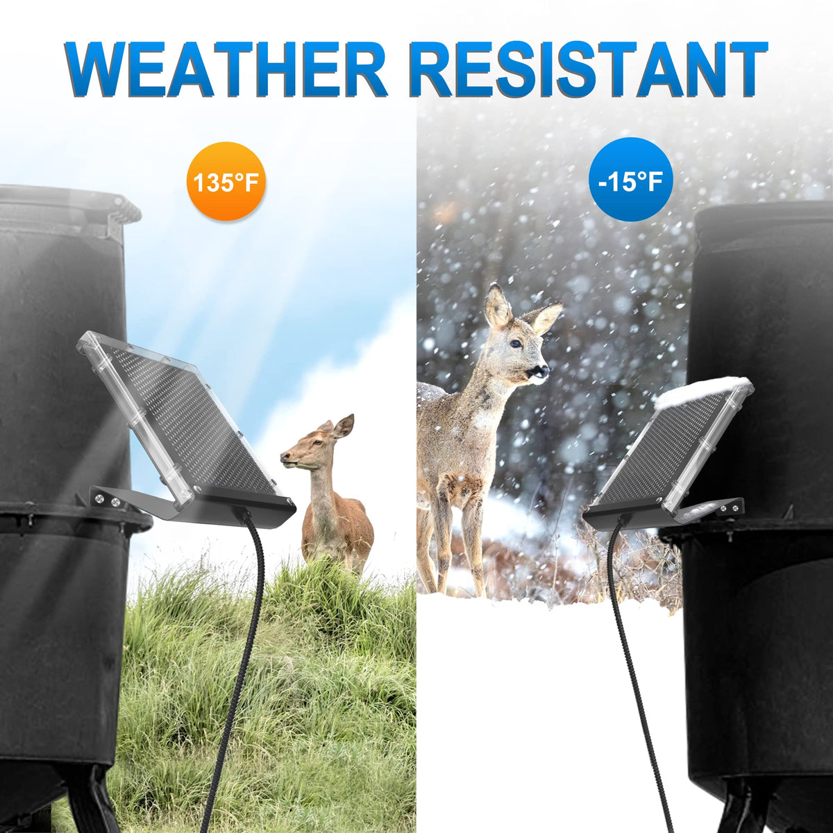 POWOXI rust-resistant aluminum bracket angled 45 degrees for optimal sun exposure.