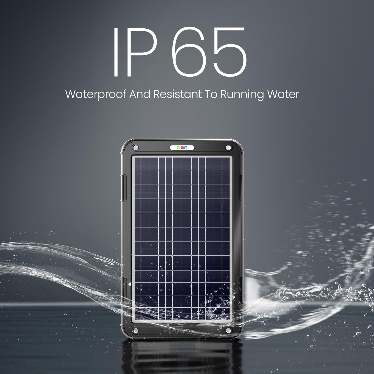 POWOXI waterproof solar panel enduring wind and snow.