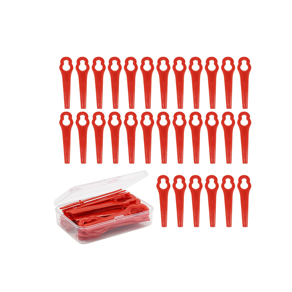 Powswopx plastic blades pack ready for quick lawn trimming replacements.