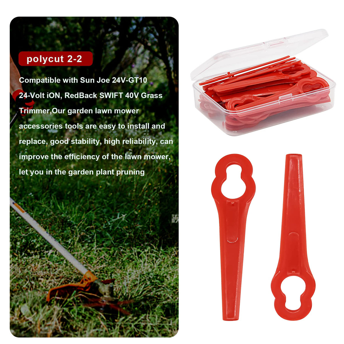 Powswopx RedBack Swift 40V compatibility image for versatile garden care.