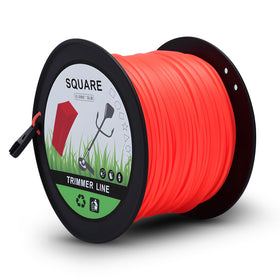 Powtol 3lb spool trimmer line in orange designed for heavy-duty yard work