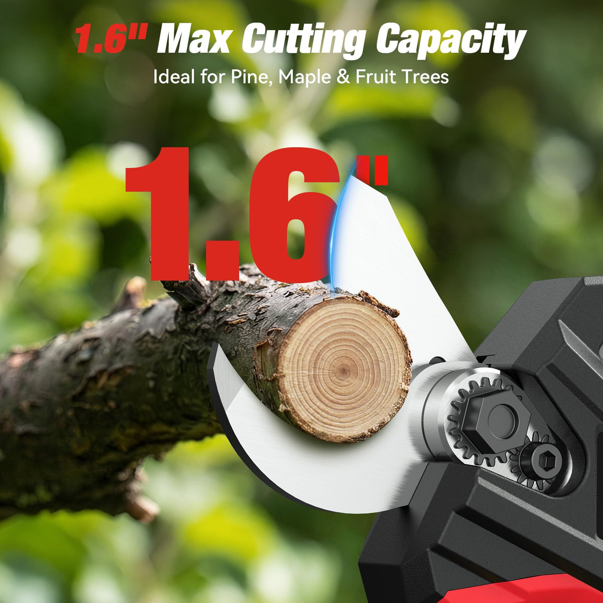 Poxsmuly Mwkee M-18 battery compatible pruning tool ready for battery-powered use