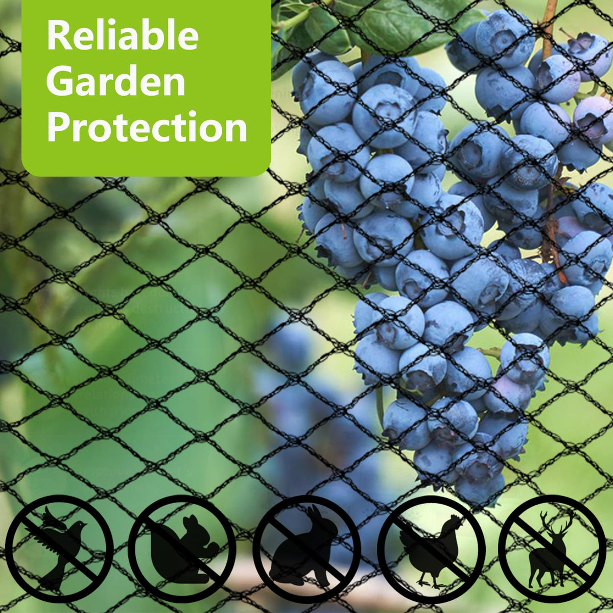 POYEE durable 1-inch mesh netting for secure poultry and garden protection