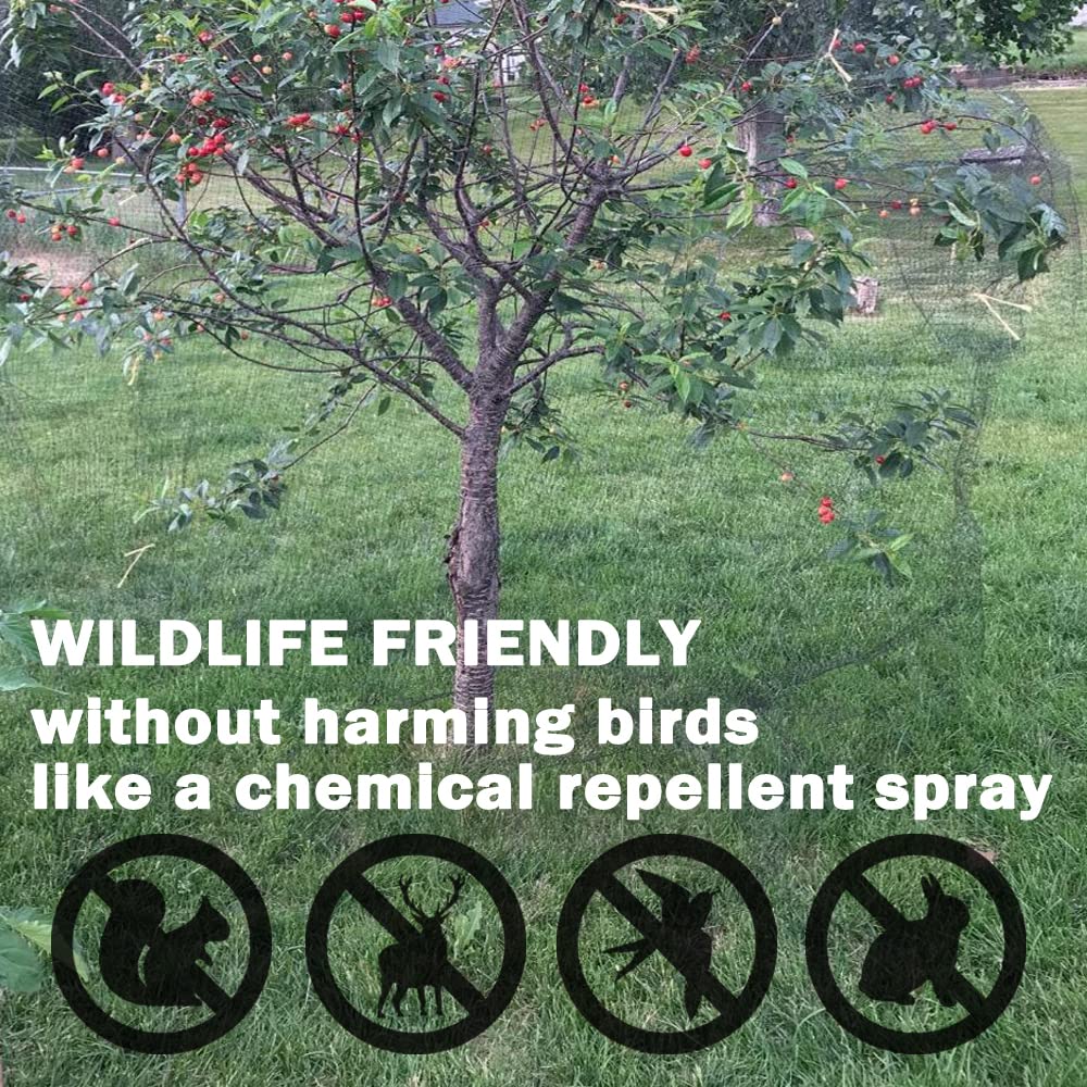POYEE fruit tree netting cover shields berries with air and light passage.