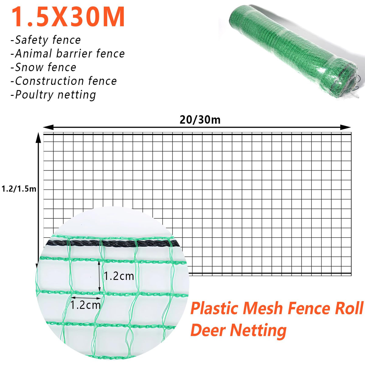 POYEE garden fencing plastic mesh provides flexible garden barrier