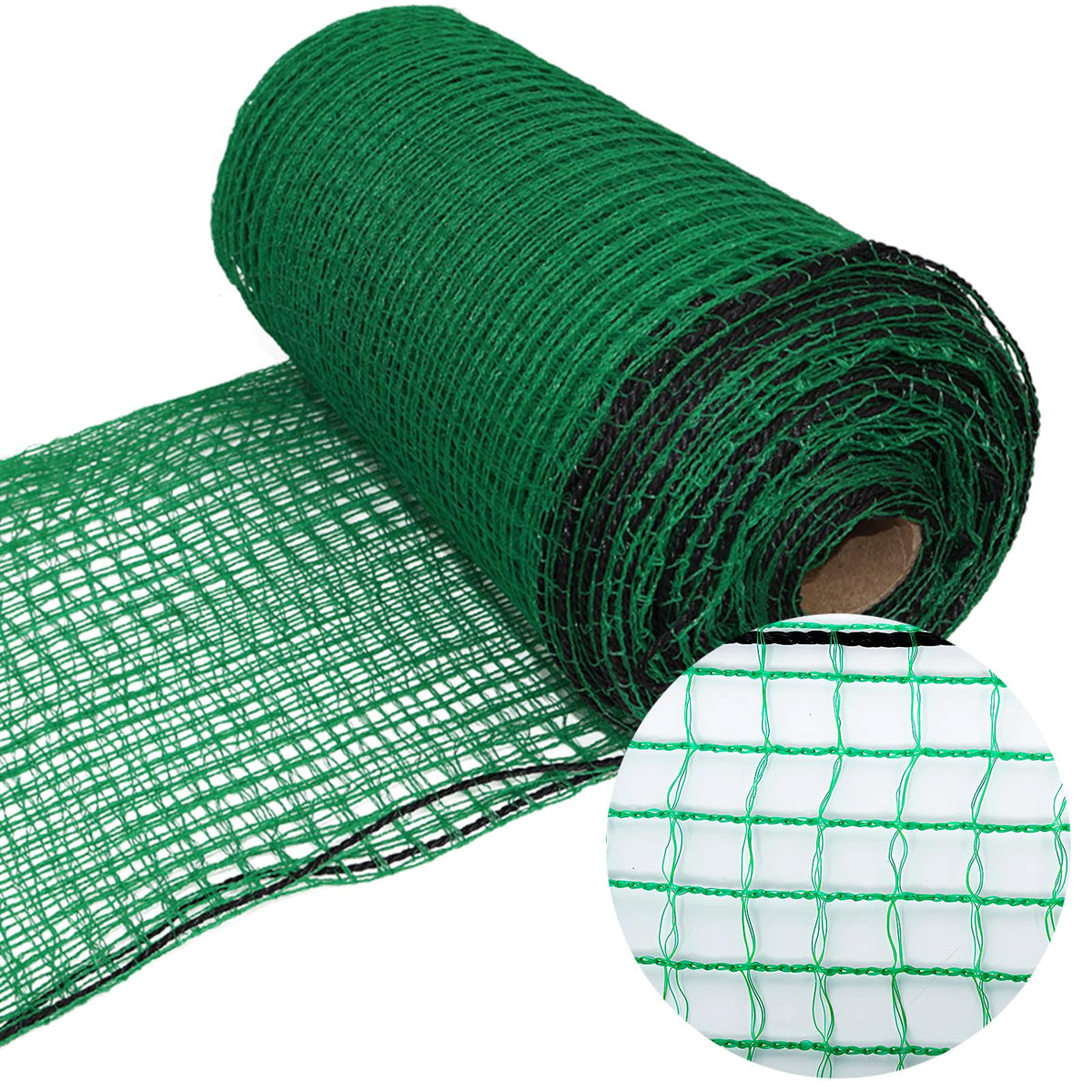POYEE temporary fence green-mesh-5x100 protects garden from pets