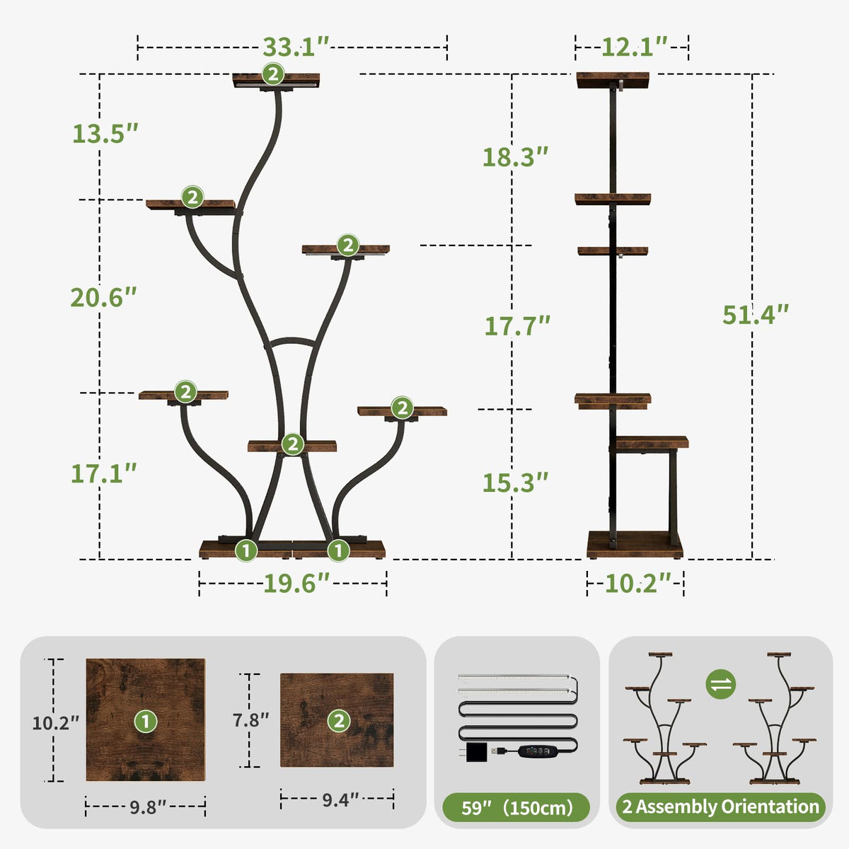 POZILAN seaweed-shaped frame adds sculptural flair to any room.