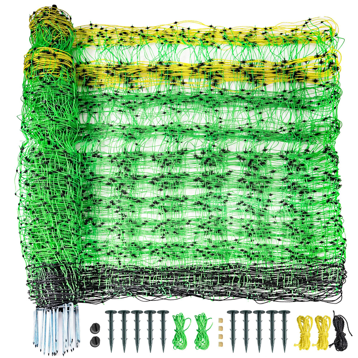 PPOLB electric fence netting, 42.5 inch high and 164 ft long, ideal for safe grazing.