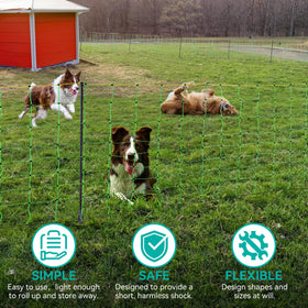 PPOLB safe humane electric netting delivering low-impedance shocks for deterrence.