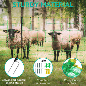 PPOLB sturdy 11-strand netting with conductive wires for reliable fencing.