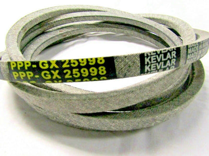 PPP GX25998 replacement deck belt shown for Deere mower, durable kevlar construction