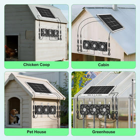 pqins heavy‑duty aluminum fan body emphasizes durable airflow in sheds and coops