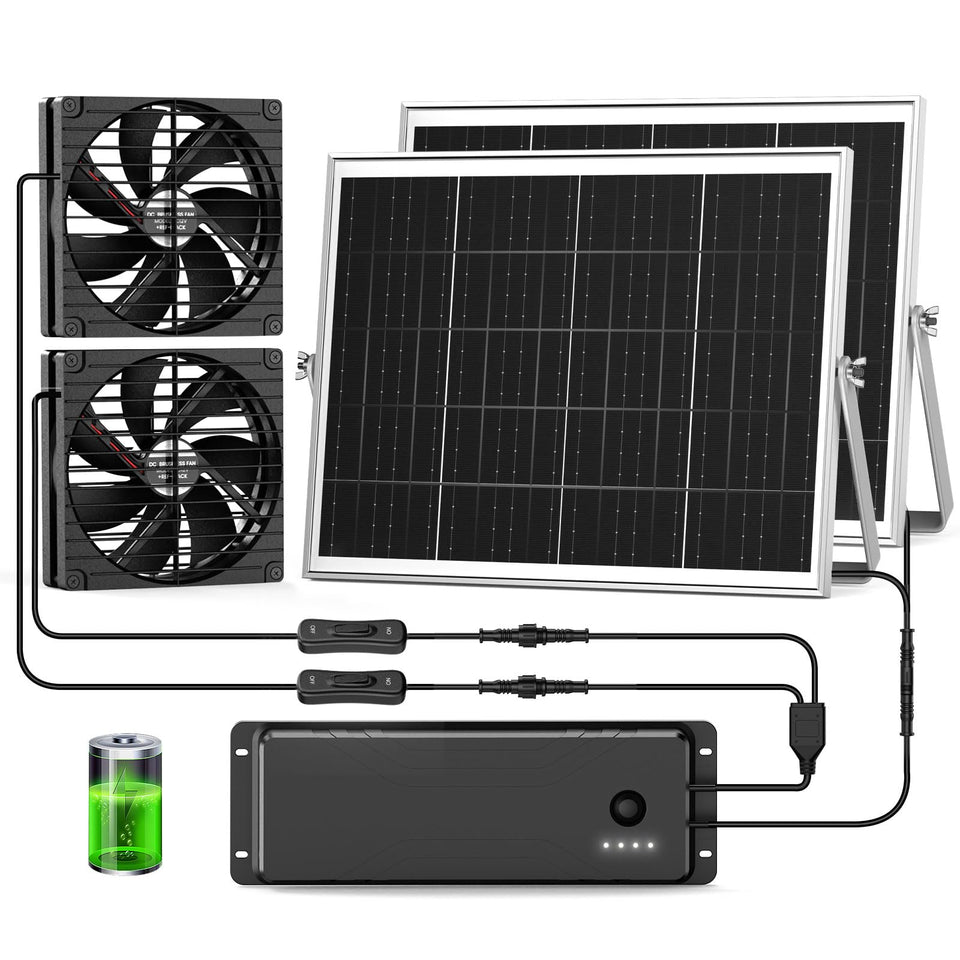pqins 7.1-inch solar fan exterior installation for outdoor cooling