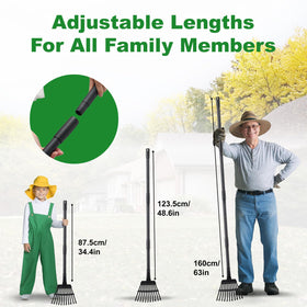 Pragmatist rake head with aluminum-coated surface for weather resistance.