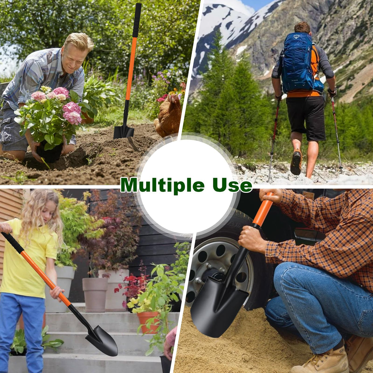 Pragmatist Small Shovel in garden use for soil movement and transplanting.