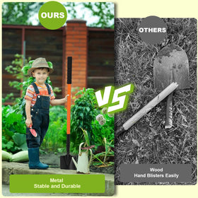 Pragmatist Small Shovel with durable metal handle, built to last in tough soil.
