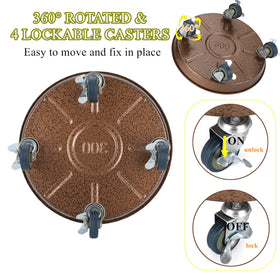 PRAQECZ indoor-outdoor plant dolly helps rearrange spaces easily.