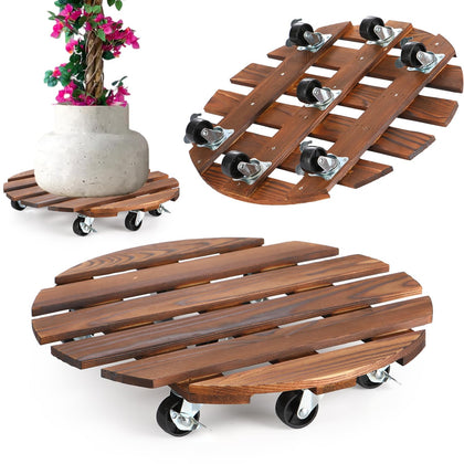 PRAQECZ 16-inch plant caddy with seven wheels for easy indoor and outdoor movement