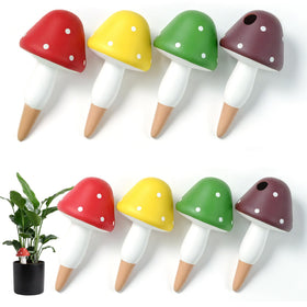 Prashent mushroom-shaped watering globe maintains soil moisture for indoor plants