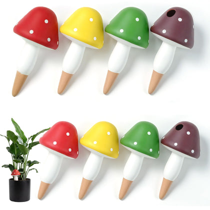 Prashent mushroom-shaped watering globe maintains soil moisture for indoor plants