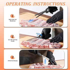PRC STANDARD rib membrane tool non slip handle for safe kitchen use