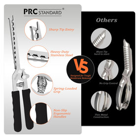 PRC STANDARD rib membrane tool close up shows spring loaded grip