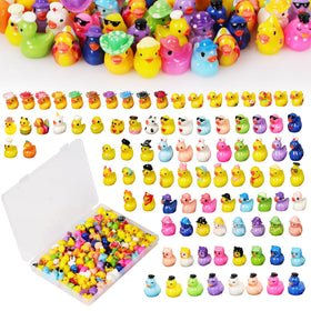 Prdingfy 100-pack multicolor resin ducks for vibrant garden decor