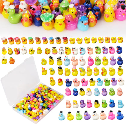 Prdingfy 100-pack multicolor resin ducks for vibrant garden decor