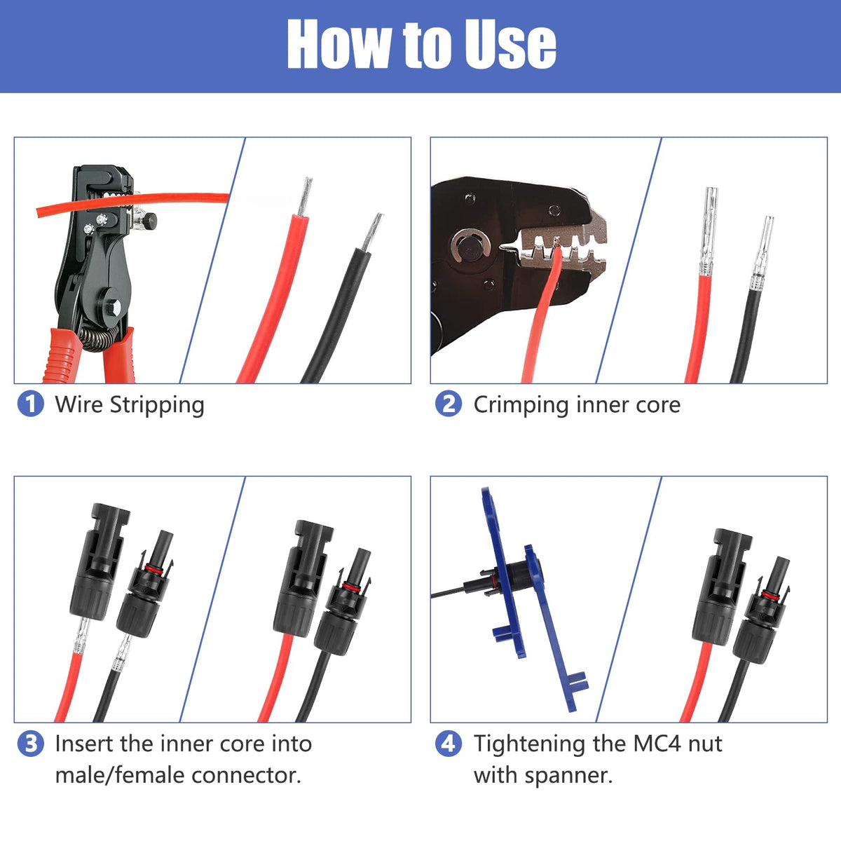 PRECIHW compatible with PV cables 2.5–6 mm² for versatile solar wiring.