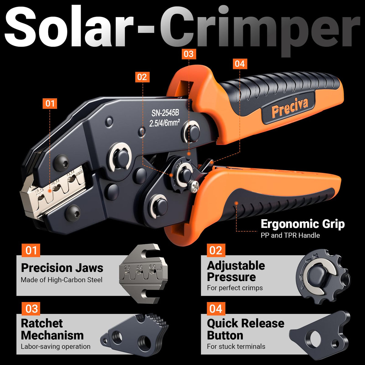 Preciva solar connector spanners for quick secure connections