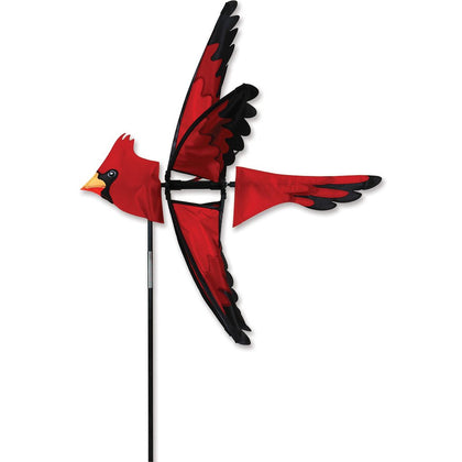 Premier Kites Cardinal Spinner 23in adds vibrant yard decor with UV-resistant fabric
